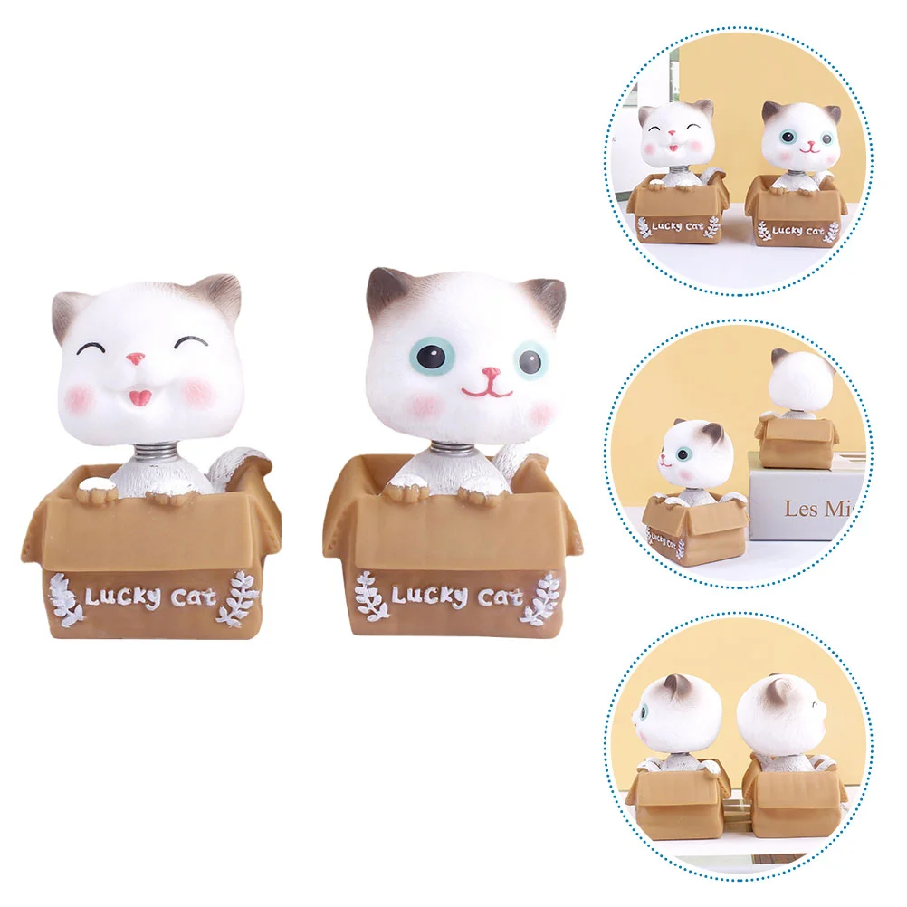 

Cat Car Head Toy Dashboard Shaking Bobblehead Figure Dancing Solar Games Kids Decoration Lucky Figurine Interior Ornaments Board