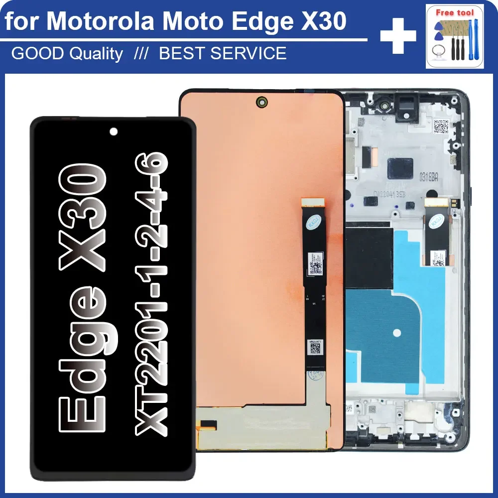 Новый ЖК-дисплей для Motorola Moto Edge X30 XT2201-1 дигитайзер сенсорного экрана замена XT2201-2