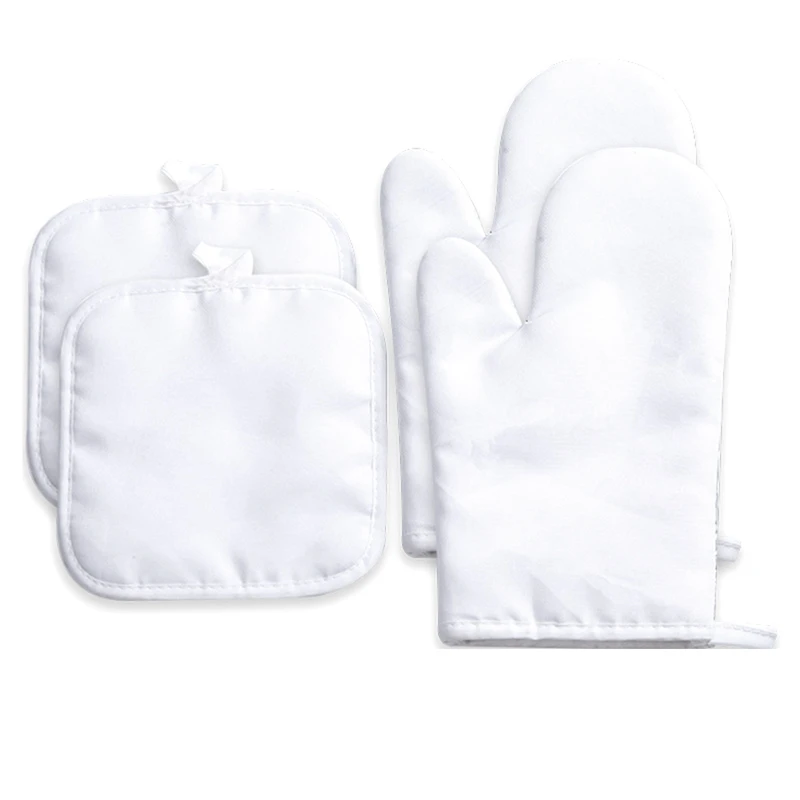 

Набор сублимационных пустых рукавиц для духовки, перчатки и сублимационные чистые коврики для кастрюль, аксессуары для столовой, 4 шт.