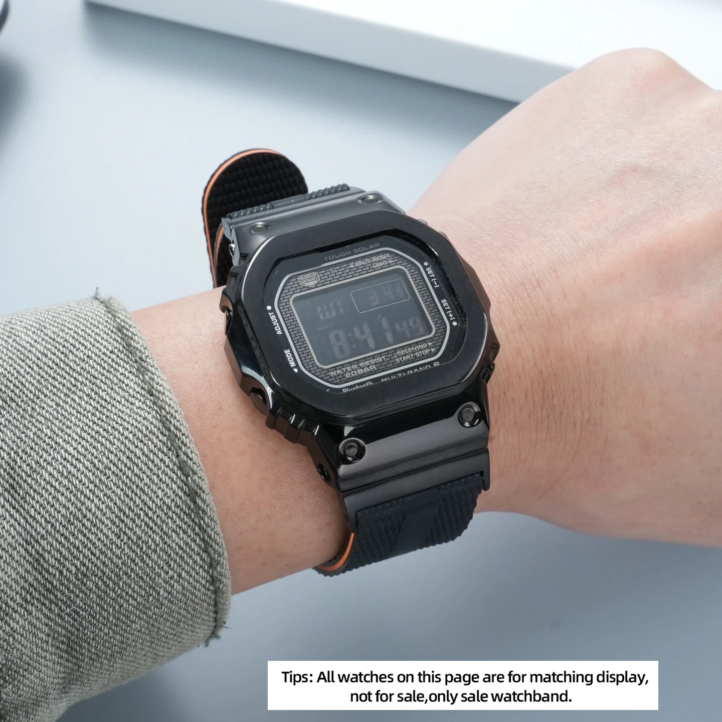 Фото Мягкий силиконовый ремешок для часов Casio GMW-BZ5000 GMW-B5000 GM-B2100, модифицированный спортивный ремешок для часов, сменный ремешок для активного отдыха, мужской. №5
