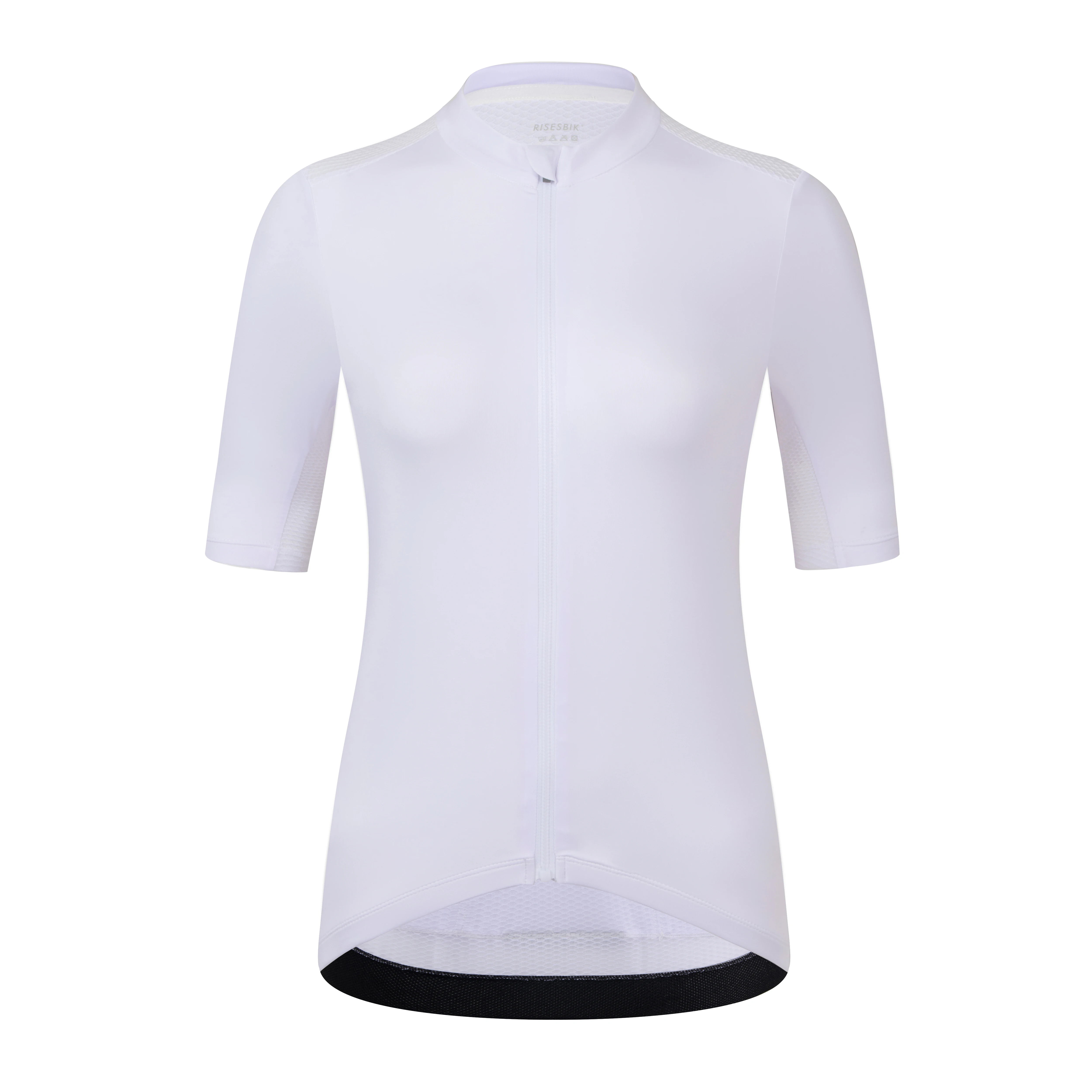

RISESBIK Top Quality Women's Short Sleeve Team 3.0 Race Fit Cut With Last Seamless Process Cycling Jerseys Road Mtb Solid Color