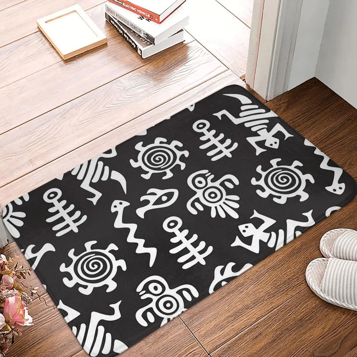 

Mayan Aztec Calendar Non-slip Doormat Kitchen Mat Native Pattern Hallway Carpet Welcome Rug Home Decorative