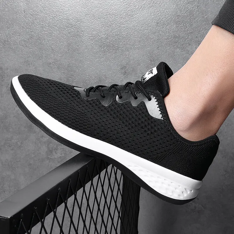 Mens Casual Solid Color Breathable Mesh Running Shoes Male Outdoor Lightweight Sports Athletic Sneakers Work Out
