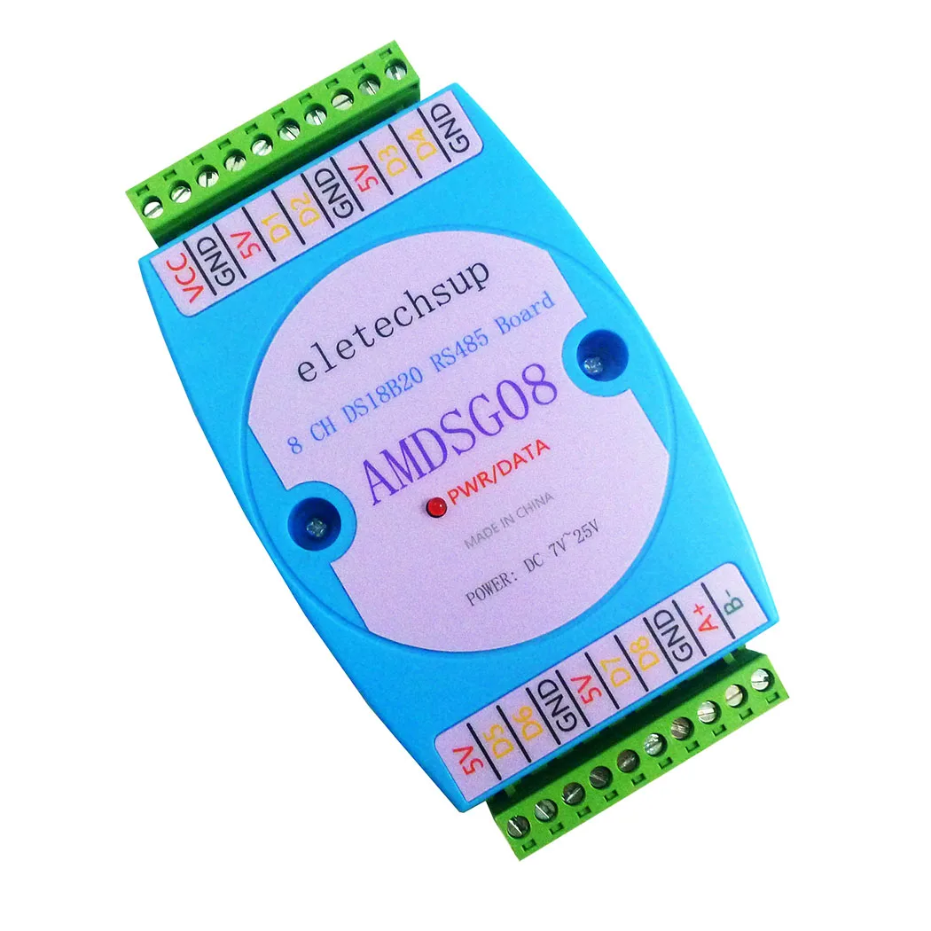 8 модулей измерения температуры DS18B20/связь RS485 MODBUS RTU заменяет WP3066ADAM