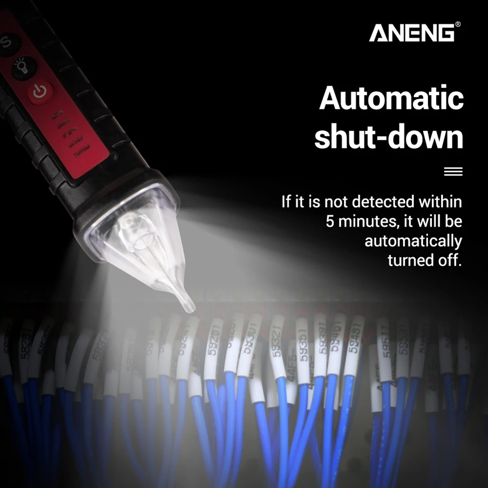 

ANENG VC1010 Digital AC Voltage Detectors Smart Non-Contact Tester Pen Meter 12-1000V Current Electric Sensor Test Pencil Tool