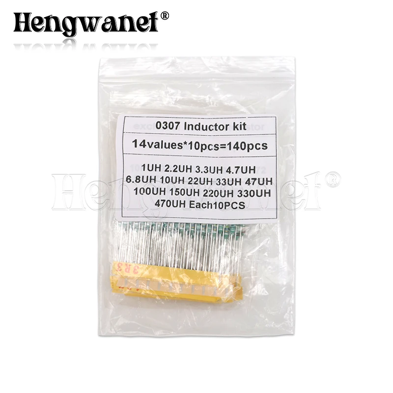

0307 1uH to 470uH Inductor, 14valuesX10pcs=140pcs,,color ring Inductor Assorted Kit