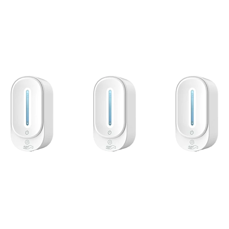

3X Automatic Touchless Hand Dispenser Wall Mounted,Simple Human Touchless Soap Dispenser For 350Ml Gel/Liquid,Refillable