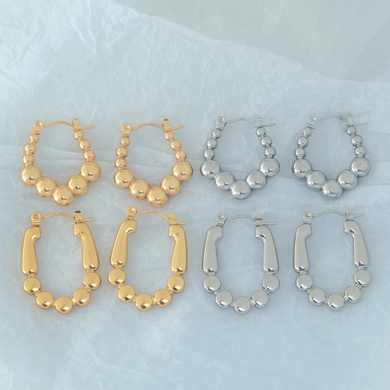 Женские серьги из нержавеющей стали с геометрическим дизайном