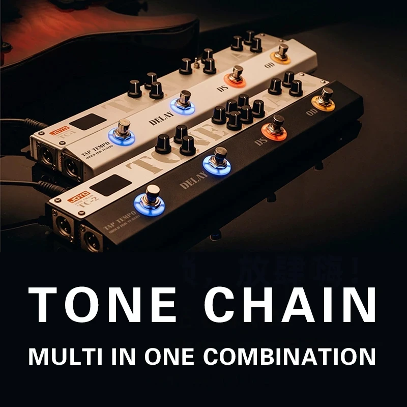 

Комбинированный эффектор Joyo tone chain объединяет функции искажения, перегрузки, задержки, симуляции коробки, настройки и fxloop