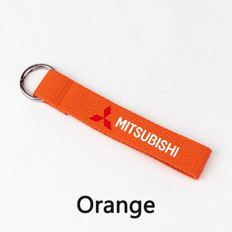 

Нейлоновый автомобильный логотип, брелок для ключей, подвеска для ключей для Mitsubishi Outlander Lancer 10 9 ASX RALLIART Eclipse L200 Pajero