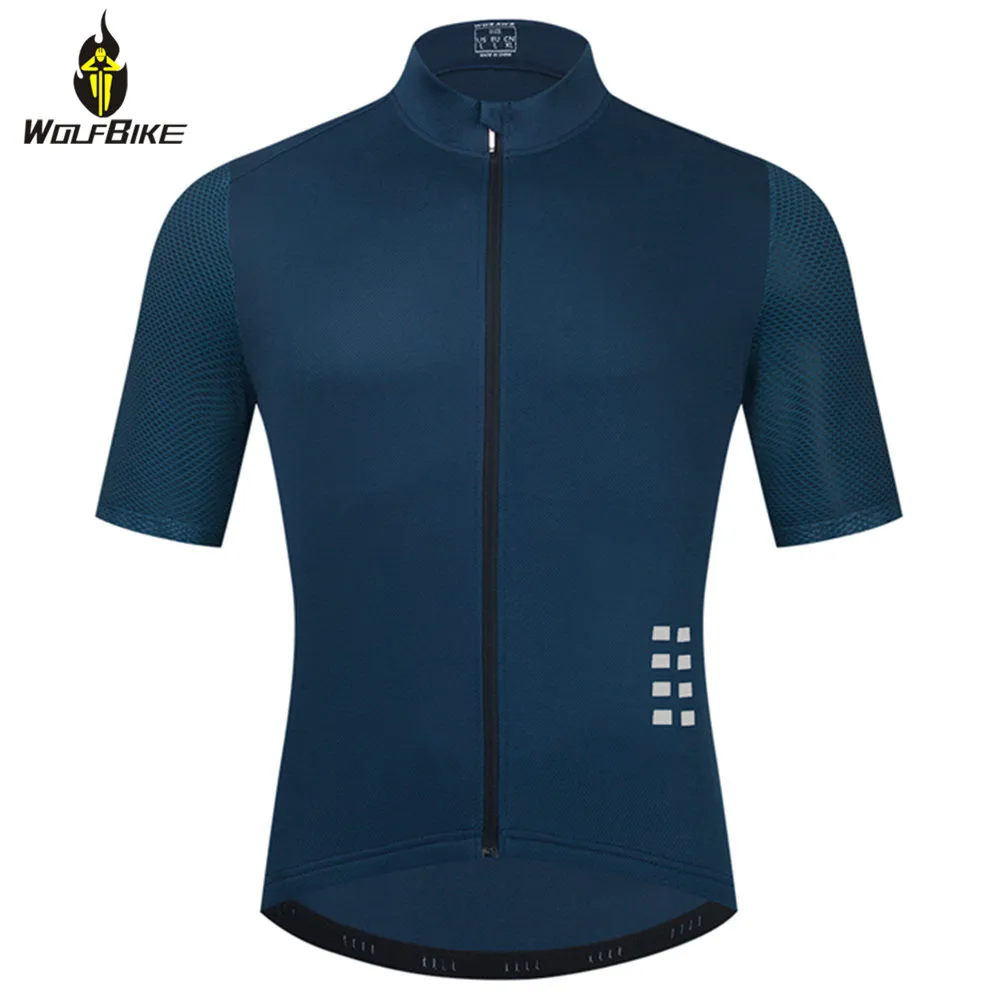 

WOSAWE Breathable Short Sleeve Men Cycling Jersey Reflective Maillot Ciclismo Shirts Quick Dry MTB Bike Downhill Top Clothing