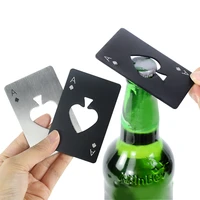 creative poker card beer bottle can opener portable stainless steel corkscrew kitchen gadget bar accessories poker card opener