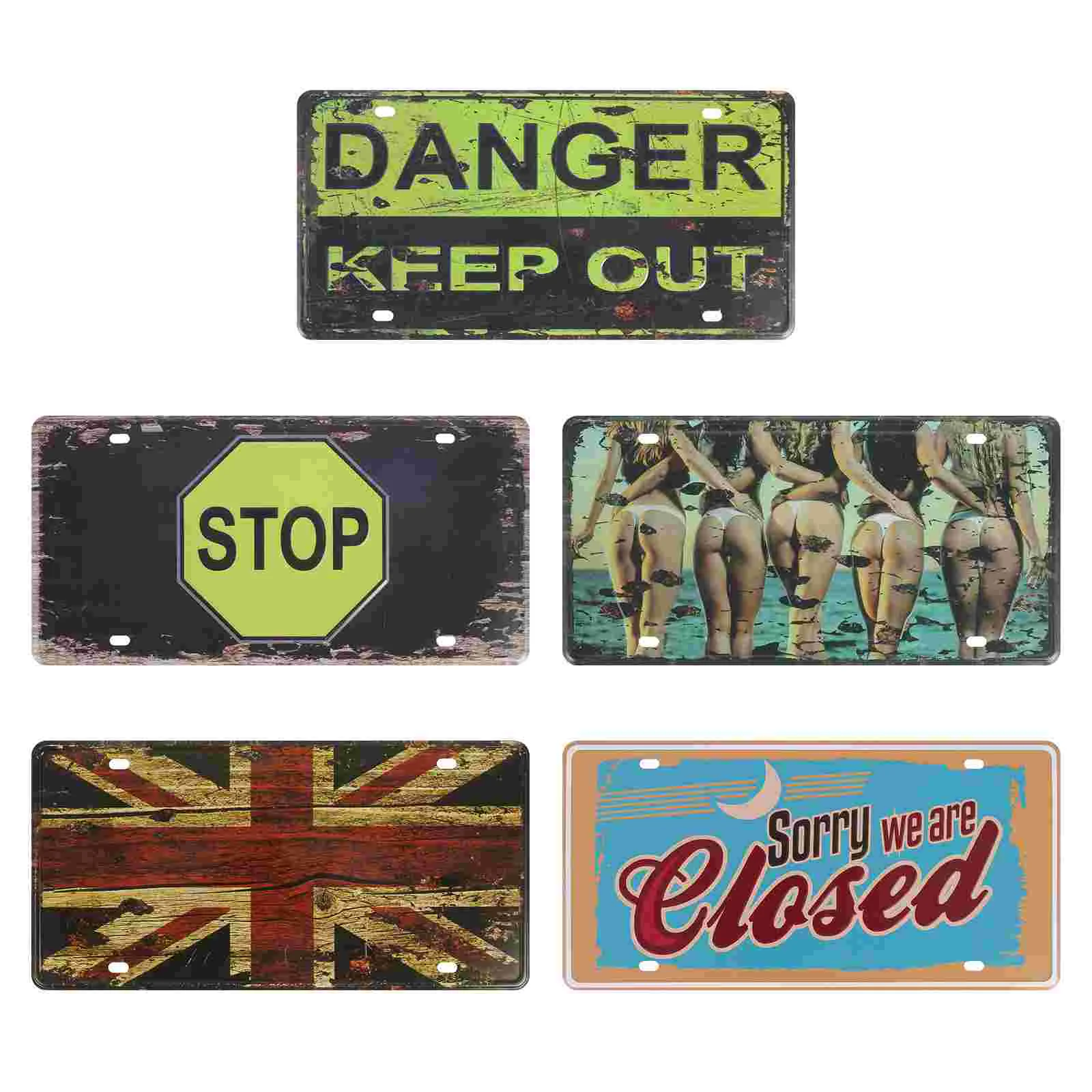 

5Pcs Decorative Wall Hanging Board Bar Photography Props Coffee Shop Wall Ornament