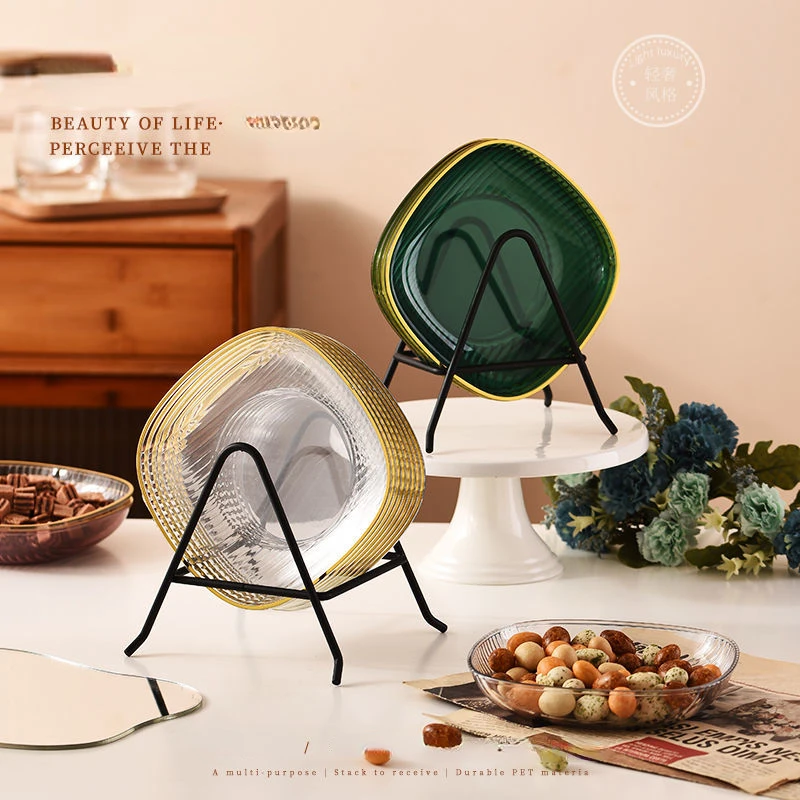 

Бытовая тарелка с косточками и вертушкой, тарелка для мусора, маленькая тарелка, Квадратная тарелка для фруктов, закуска, бытовая тарелка дл...