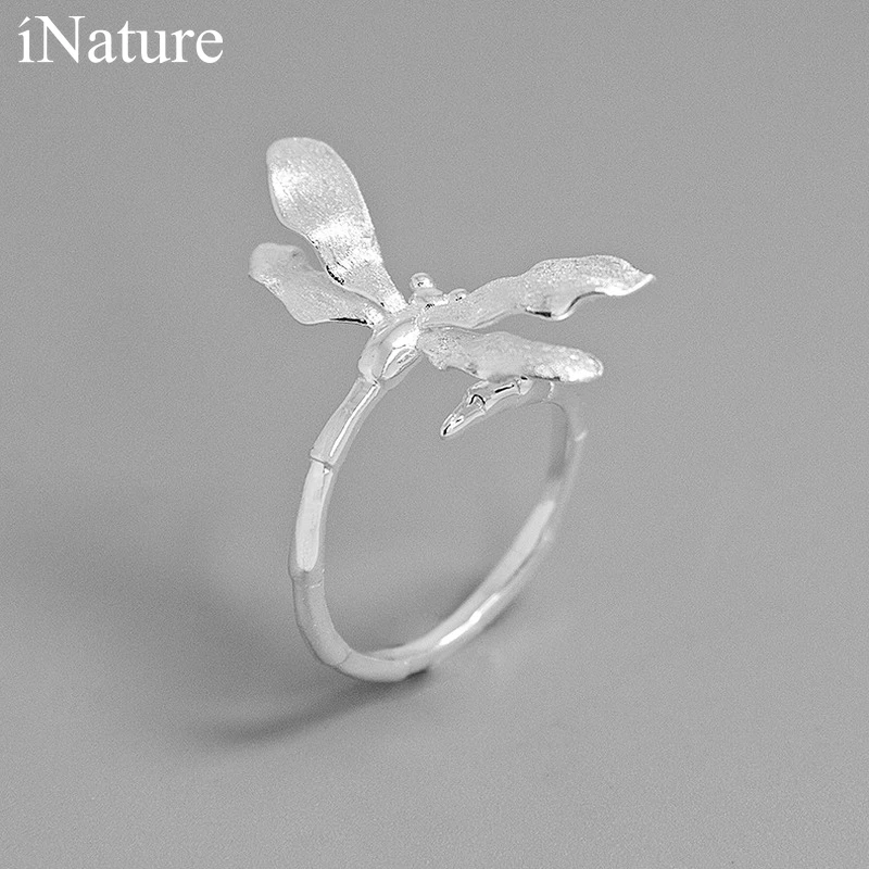 

Винтажные кольца в виде стрекозы под серебро для женщин, регулируемые кольца, ювелирные изделия
