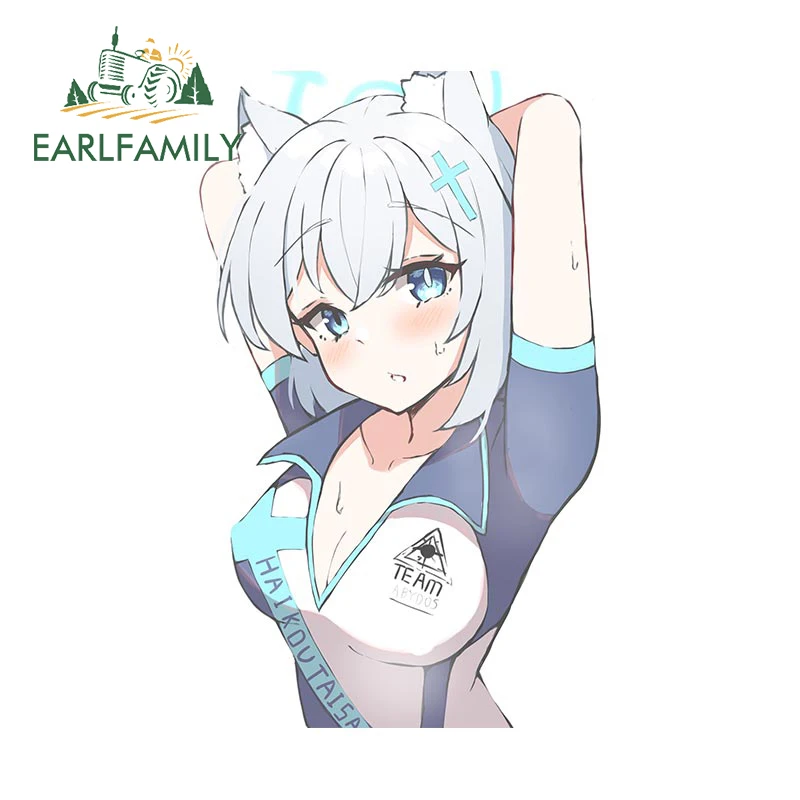 

EARLFAMILY 13 см x 8,0 см для синего архива Shiroko автомобильные наклейки устойчивые к царапинам креативные наклейки на лобовое стекло ноутбук доска д...