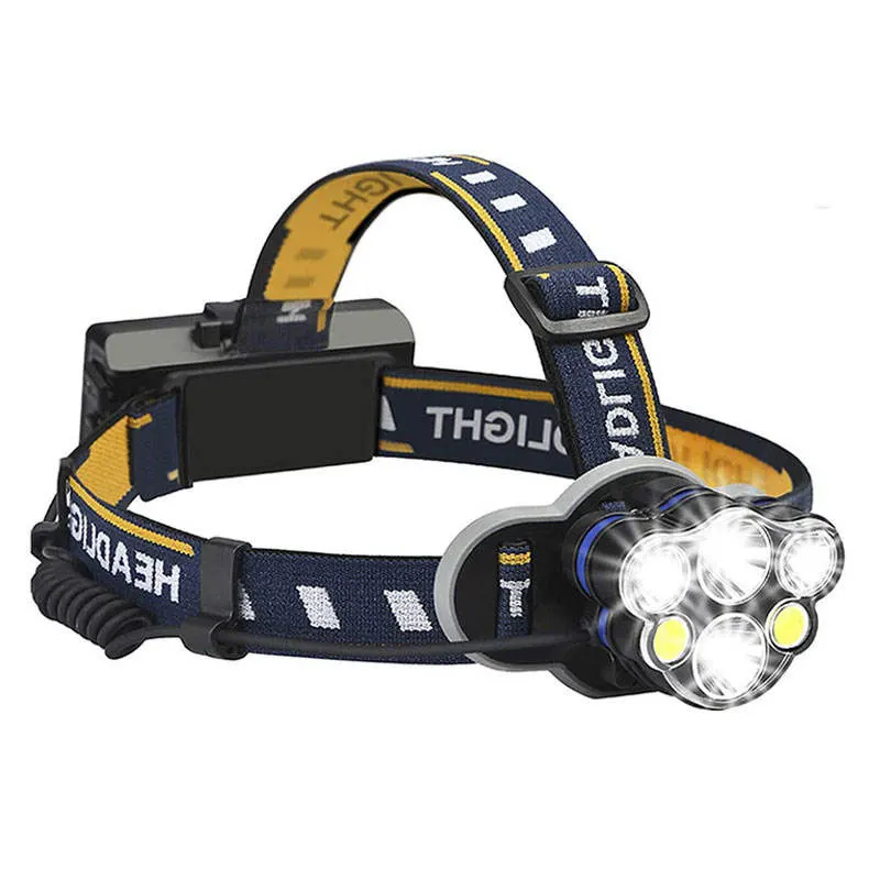

TopCom Cob Led High Power Headlamp, Rechargeable Waterproof Hunting Headlight Head Flashlight Lampe Frontale Torch Led Headlamp