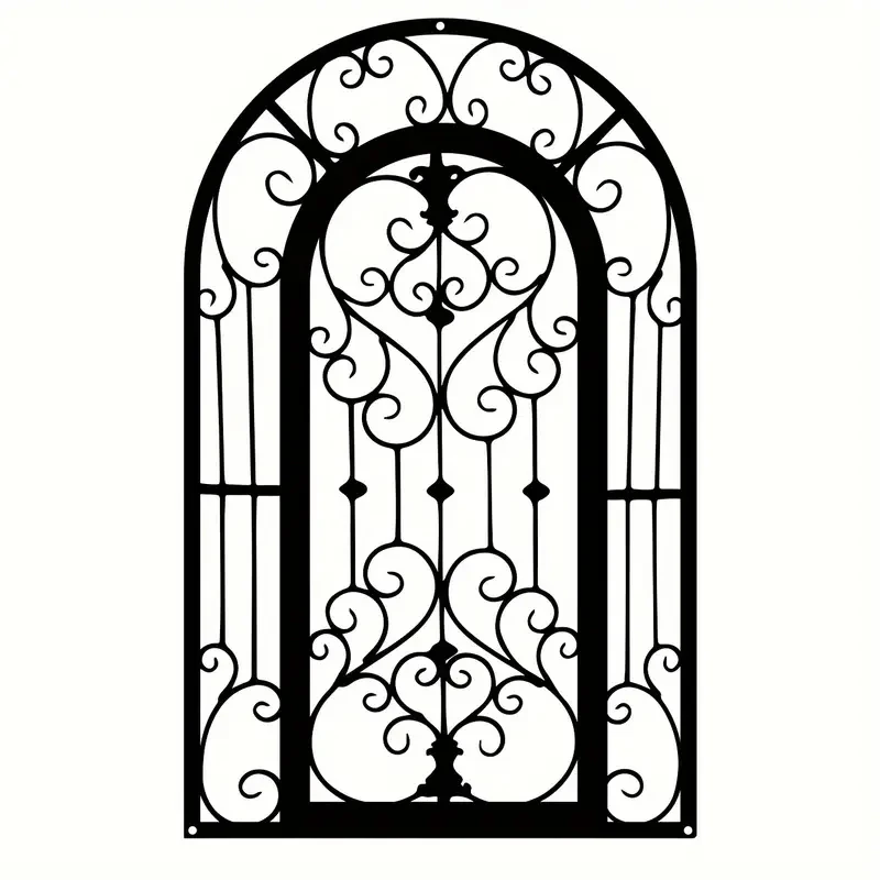 

Металлическая настенная скульптура-арка Ирис