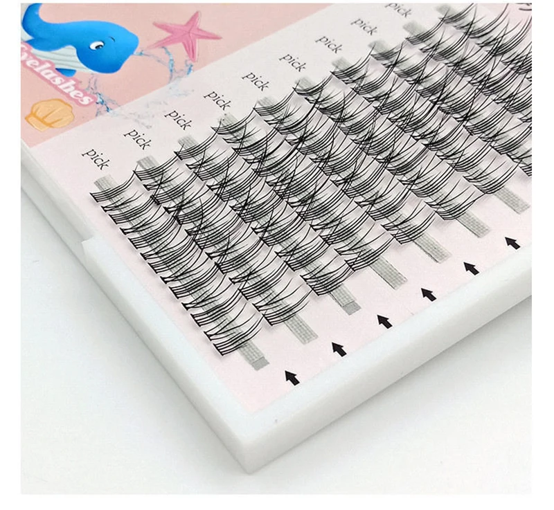 Новые Накладные ресницы рыбий хвост натуральные с толстой завивкой требуют клея