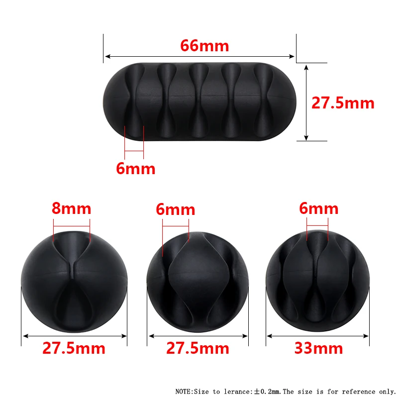 5/10/50 шт. силиконовый органайзер для кабелей