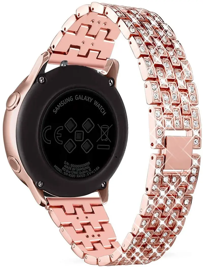 Bling Diamond Women Men Jewelry Band for Samsung Galaxy Watch active 2 44mm 40mm /Amazfit GTR 42MM Replacement Strap Bracelet