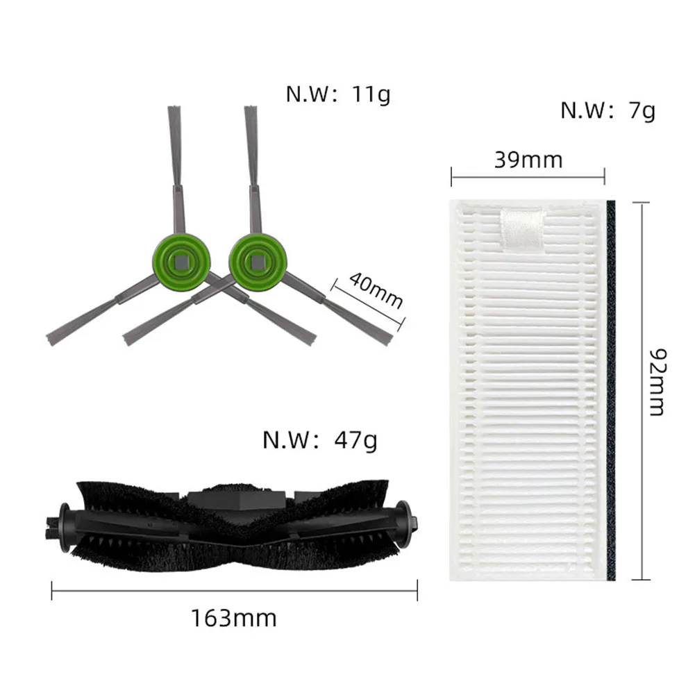 

Side Brushes Roller Brush Cleaning Brush Edge Spin Side Brush For AONUS S8 Robot Vacuums Roller Main Spare Part