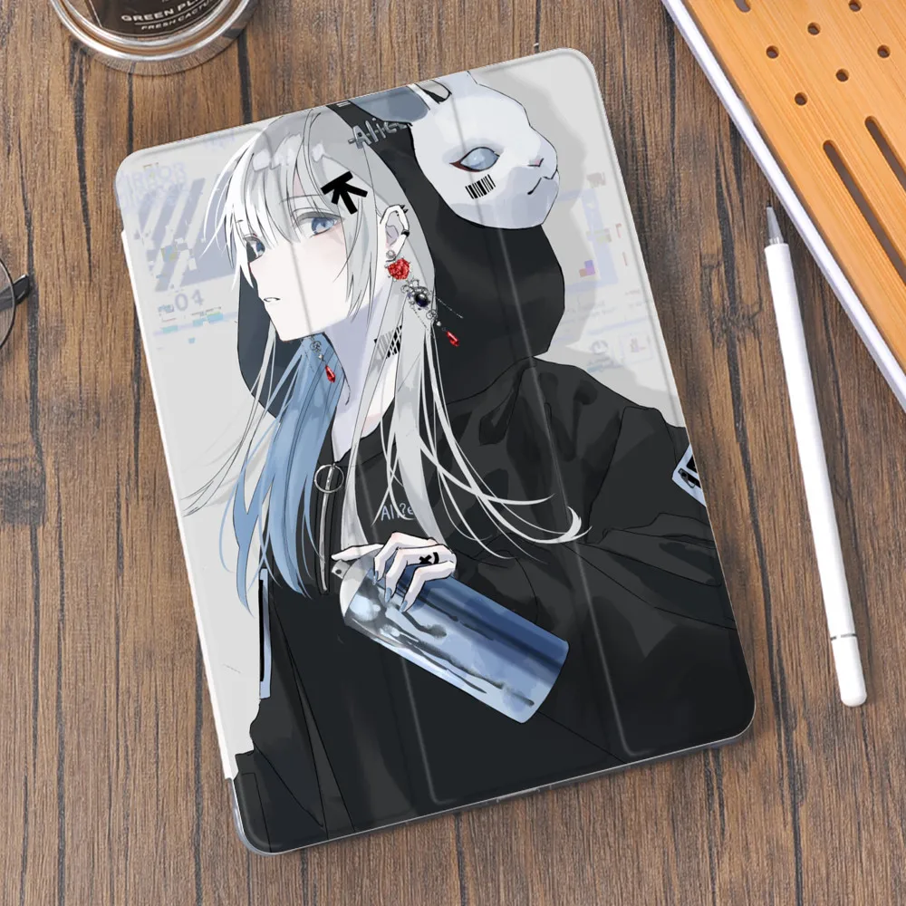 Anime Girls Case for iPad Mini 6 Pro 11 12.9 10.5 Fundas With Pencil Holder Air 4 5 10.2 9th Generation 2021 8th 7th 9.7 6th 5th