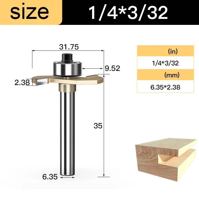 

Фрезы для деревообработки Tideway, профессиональные Т-образные насадки для пазов, фрезы