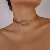 unique goth twisted chunky chain necklace for women collares fashion statement vintage short choker grunge jewelry steampunk men