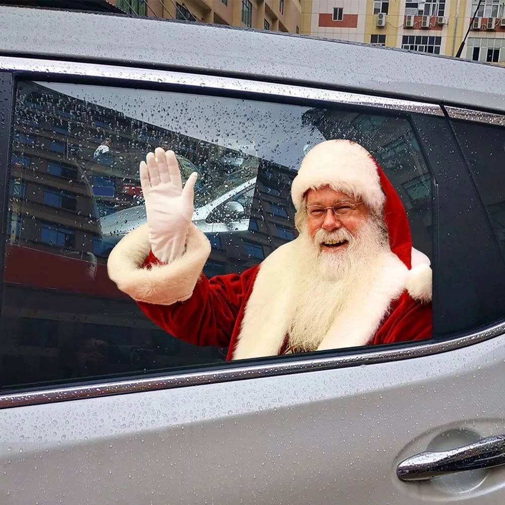 

Внешние универсальные оконные наклейки с надписью "Merry Christmas", 30*30 см, аксессуары, автомобильные наклейки, ПВХ одиночные прозрачные наклейки
