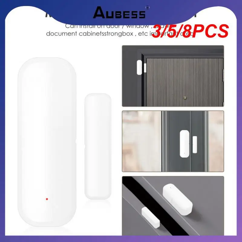 

3/5/8PCS Independent Magnetic Window Sensor Work With Google Home Alexa Open/closed Detectors Tuya Wifi Smart Life Wifi