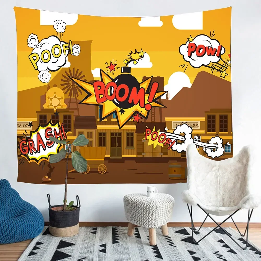 Simsant космический корабль молния искусство настенный крутой гобелен для