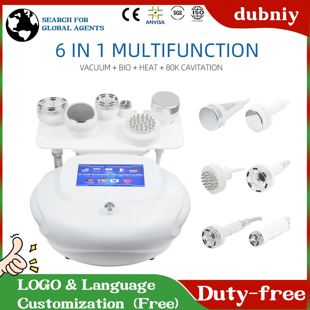 Лидер продаж 6в1 80K ультразвуковая вакуумная био-машина для похудения потеря веса