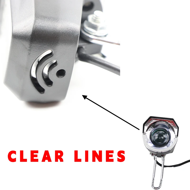 LINGQI Go Kart Светодиодная лампа для мотоцикла передняя с гудком питбайка фары