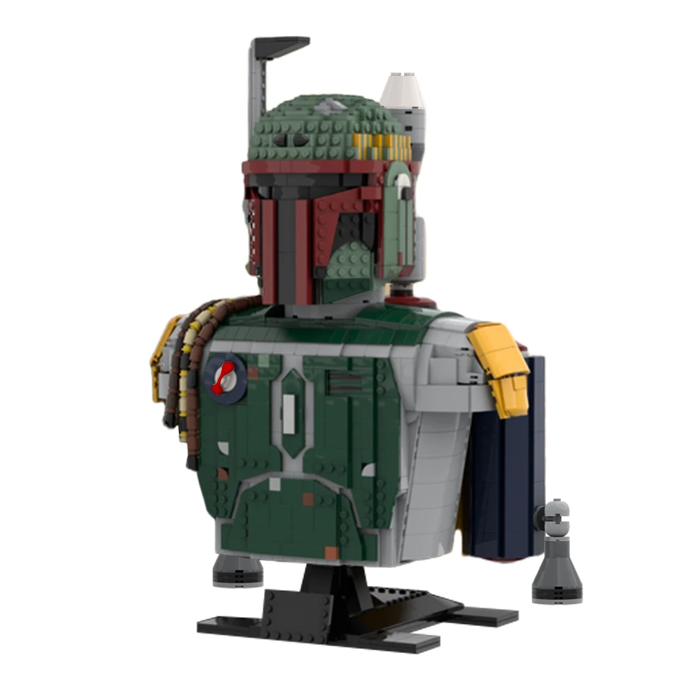 

MOC-64483 Space Wars Hunters-Busts Building Blocks Set Anime Movie Character Statue Brick Model DIY Kids Puzzle Toys Gift