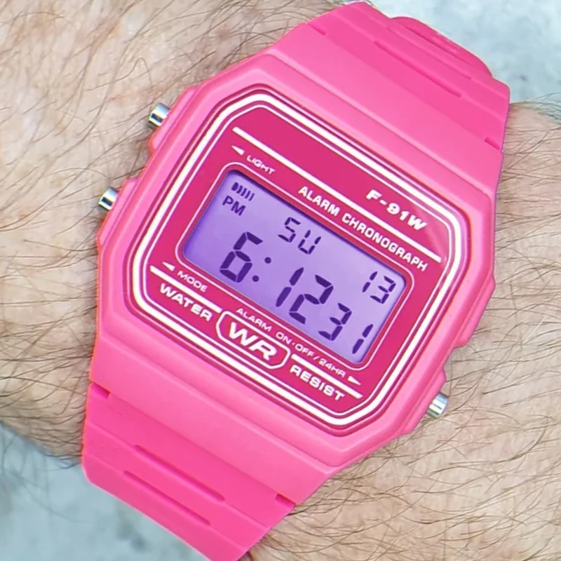 Luxury F91W Electronic Watch Men Women Silicone Watchband LED Display Outdoor Waterproof Watches Student Campus Clock Wristwatch