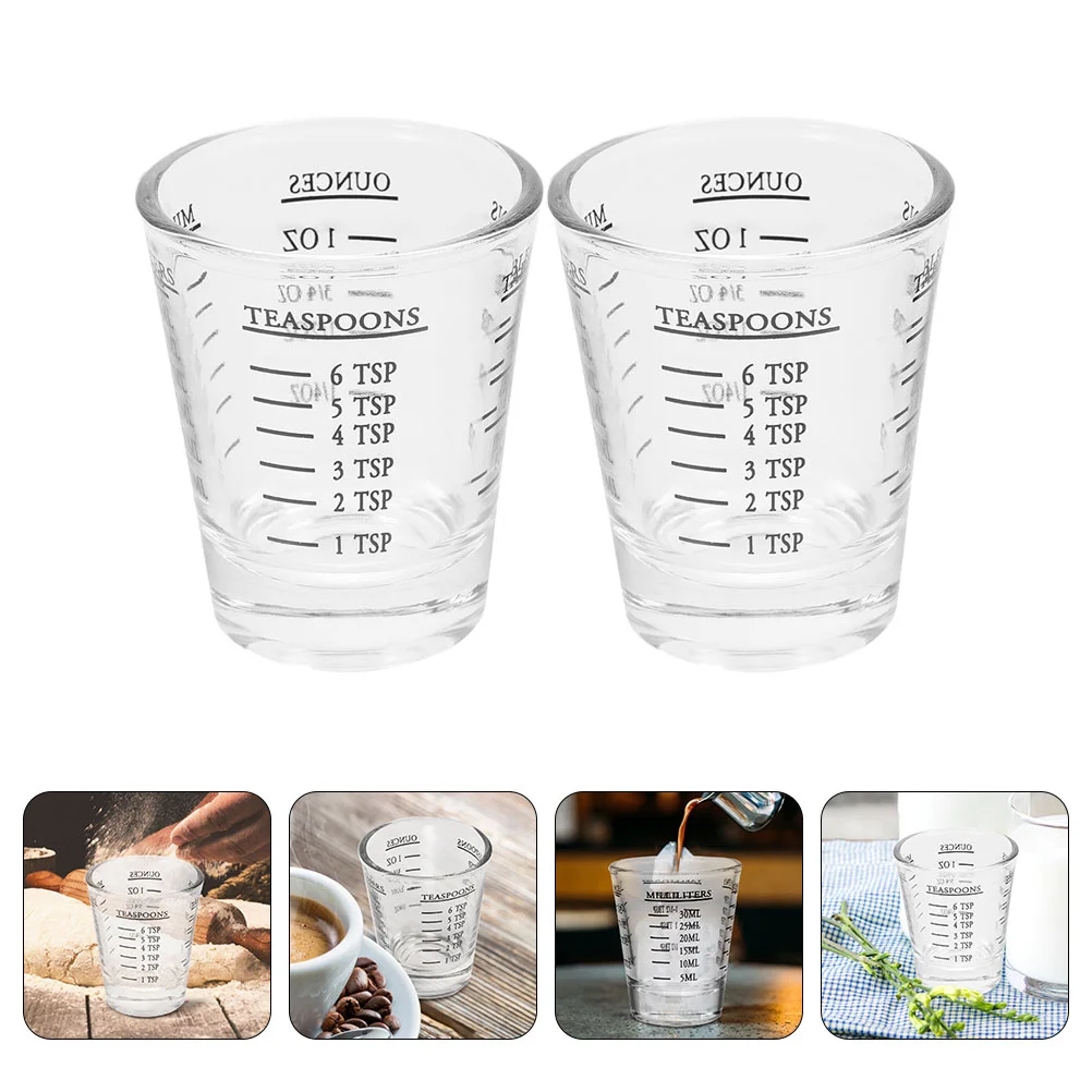 

Glass Graduated Cup Drinks Milk Bar Water Tea Cups Measuring Coffee Drinking Mug