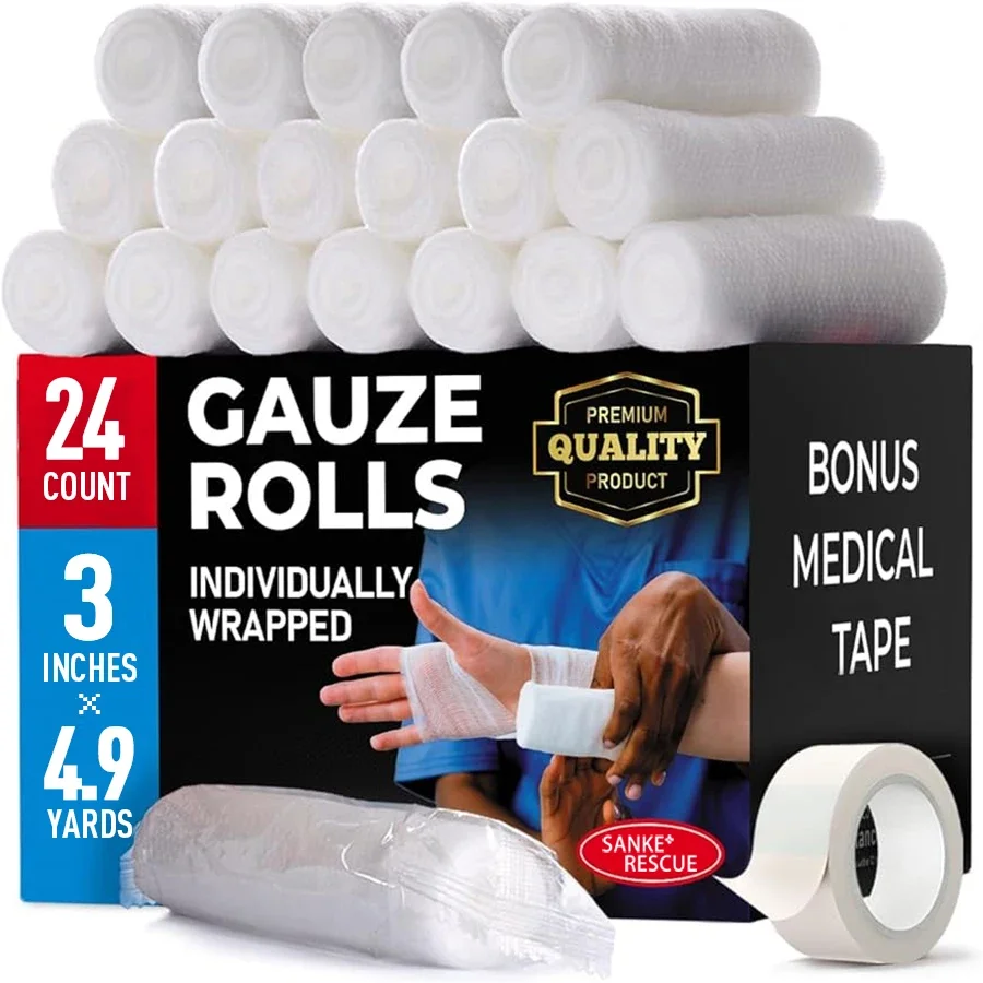 Breathable Rolled Gauze for Wound Care