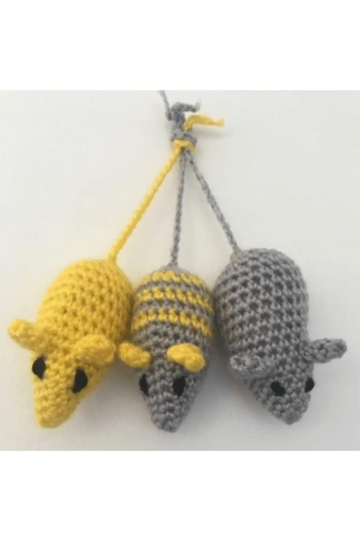 

Игрушки для домашних животных и кошек 3 шт. Набор милых игрушечных желтых и серых мышей