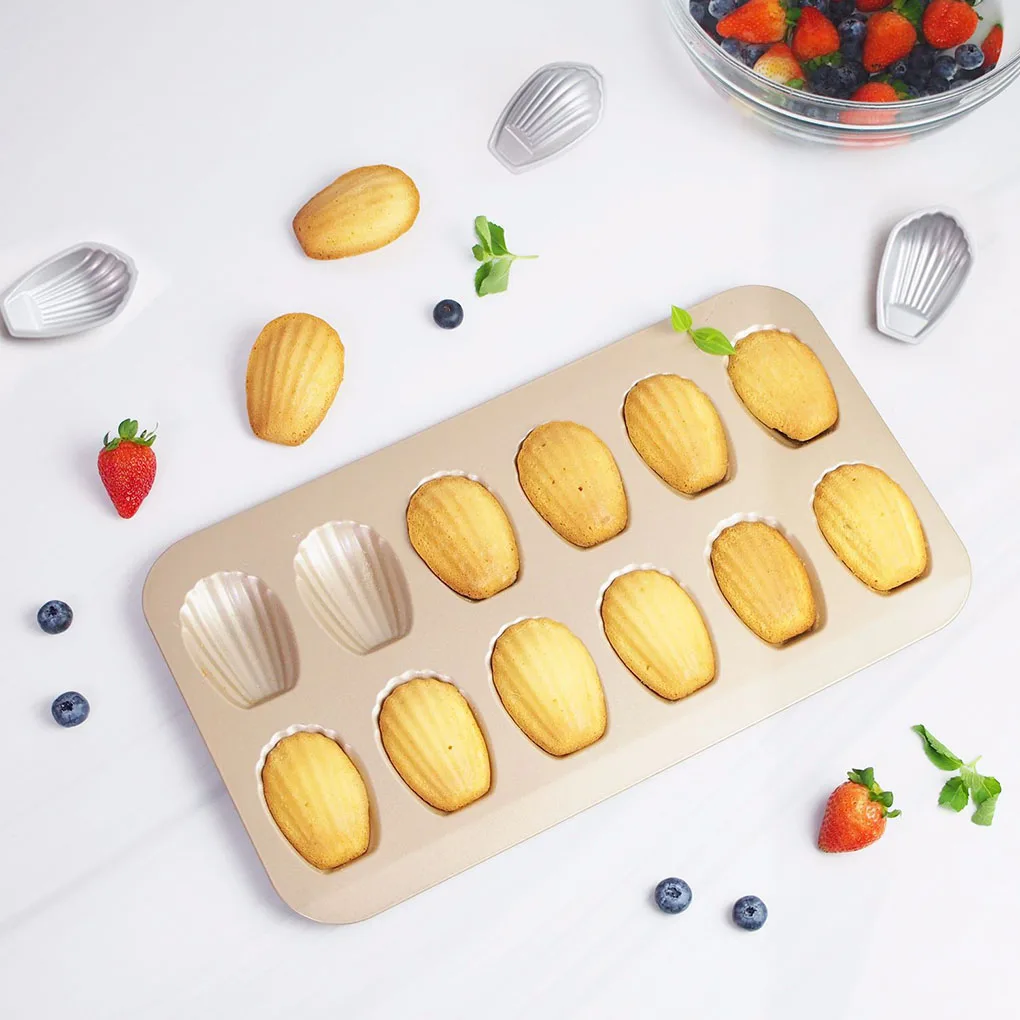 

Nonstick 12-Cavity Shell Baking Cake Mould Pan Cake Baking Pans Tray Shell Shaped Mold Cake Cookie Chocolate Pastry Making Mold