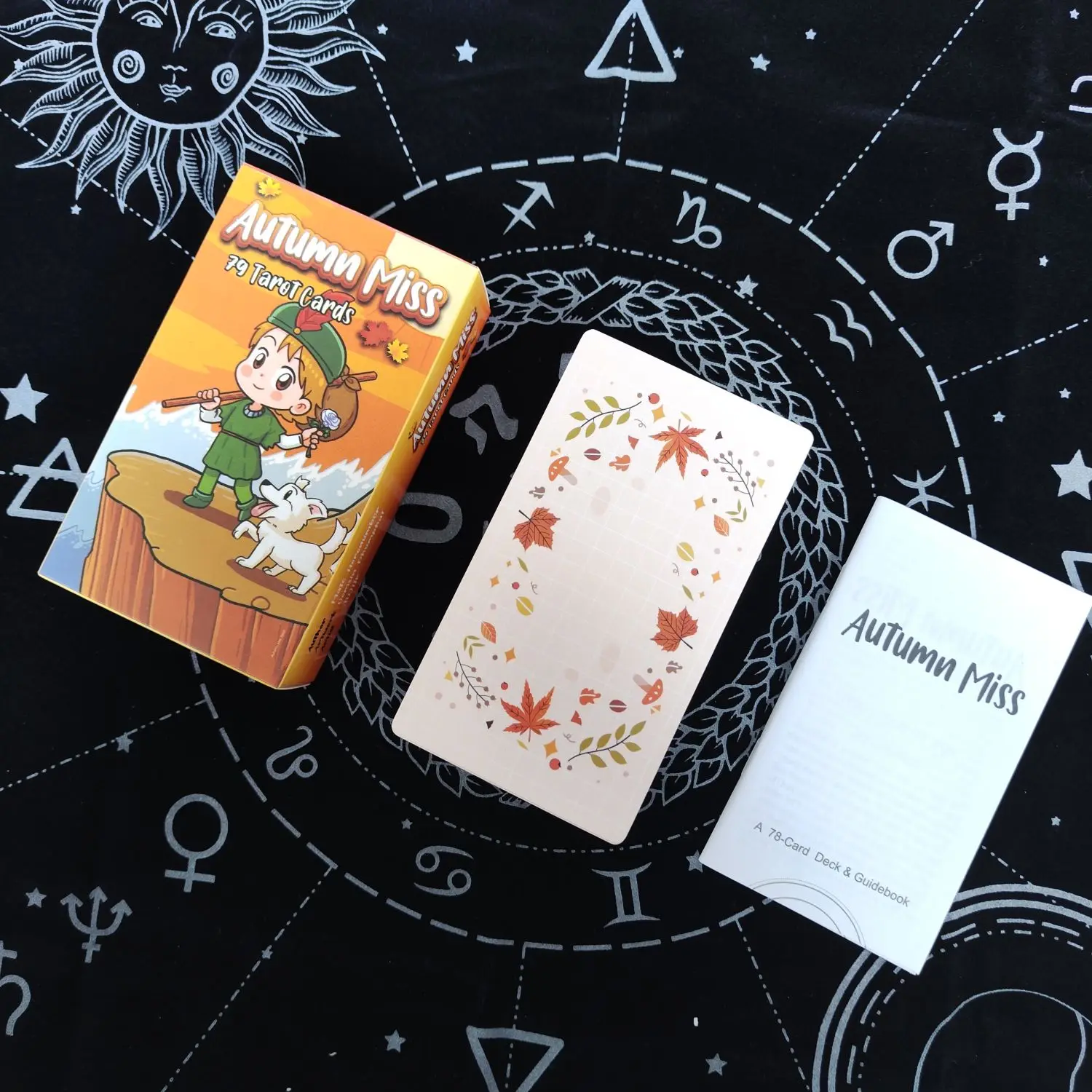 New 12x7cm Autumn Miss Tarot 79 Cards/Set With Guidebook Lovely Figures Pattern For Friends Gift Divination Future Board Games