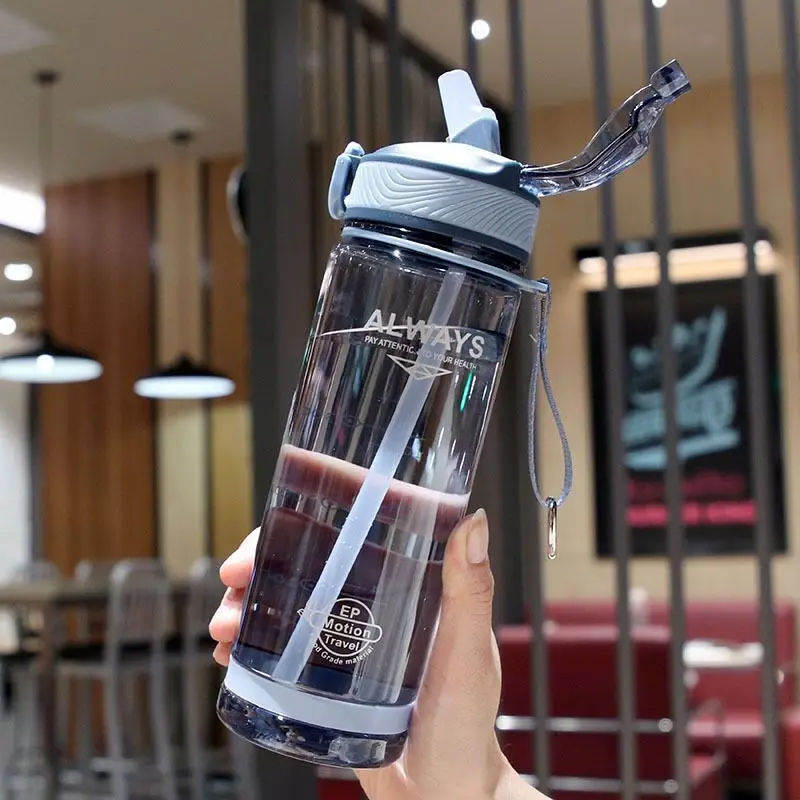 

Space Plastic Water Cup Pop-up Lid Portable Outdoor Straw Cup Men and Women Sports and Fitness Water Bottle Anti-drop 800ml