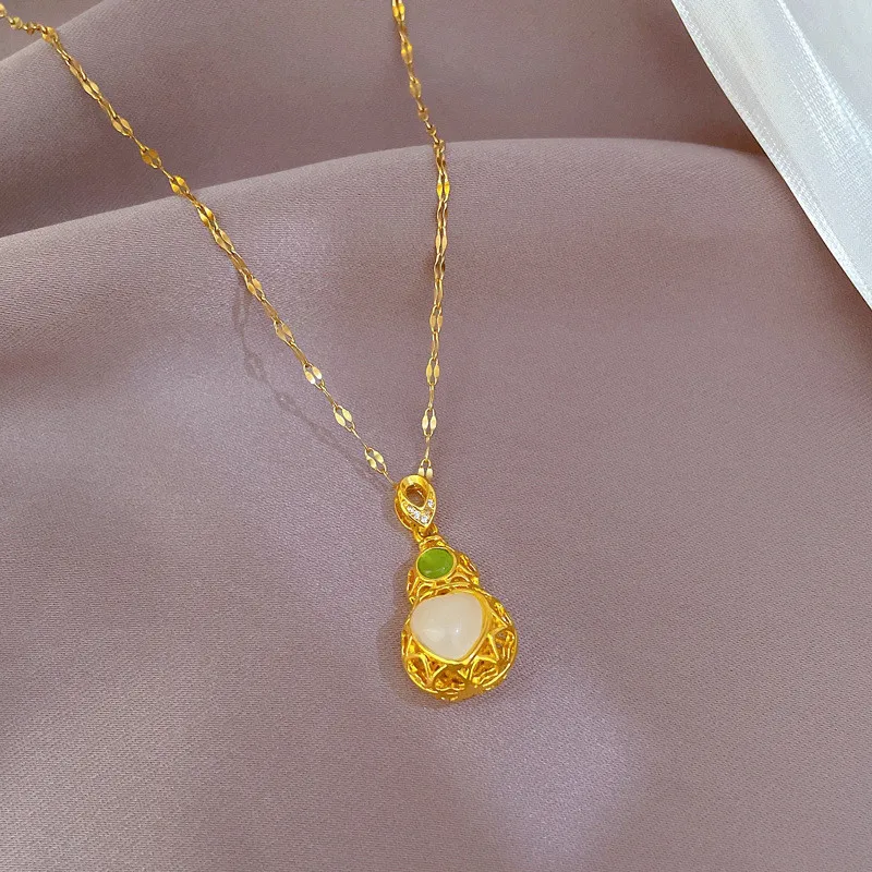 Цепочка Из Нержавеющей Стали 316L с волнистыми волнами женское ожерелье большим