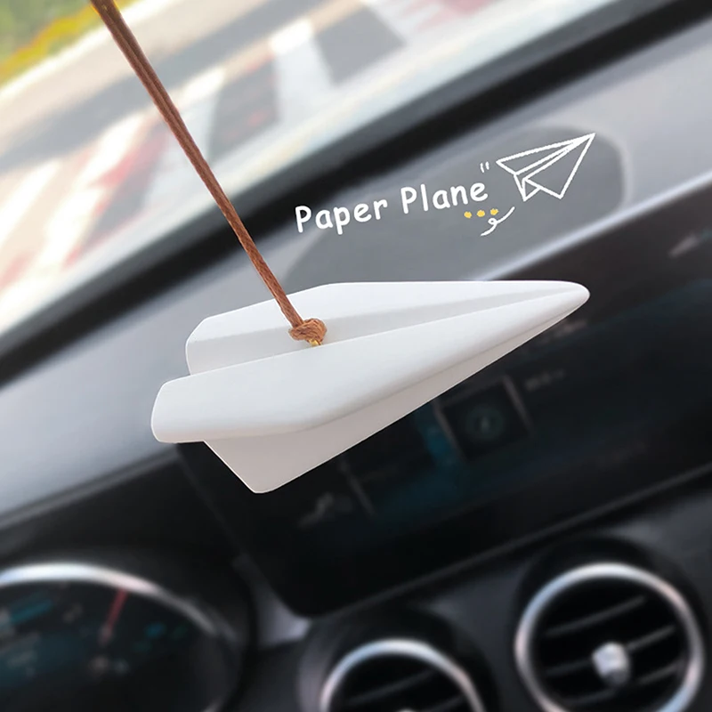 Бумажный автомобильный шарм в виде самолета бумажный кулон ароматический