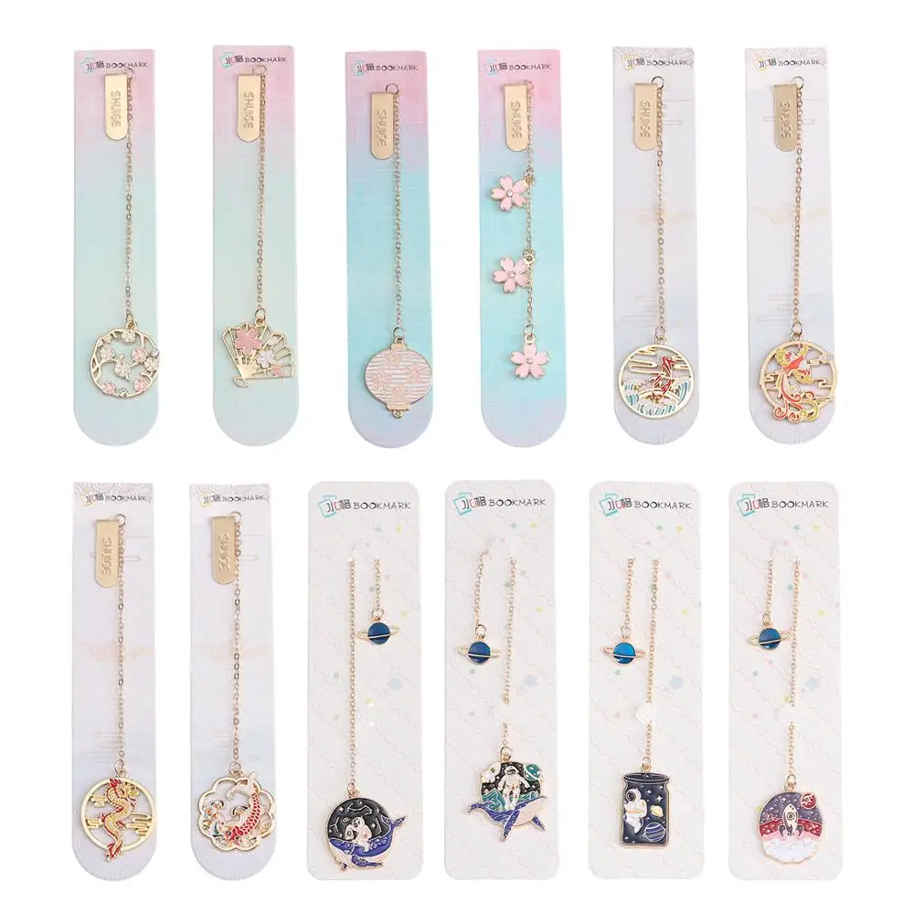 

Retro Chinese Style Astronaut Tassel Red-crowned Crane Pendant Personality Book Clip Bookmark Pagination Mark