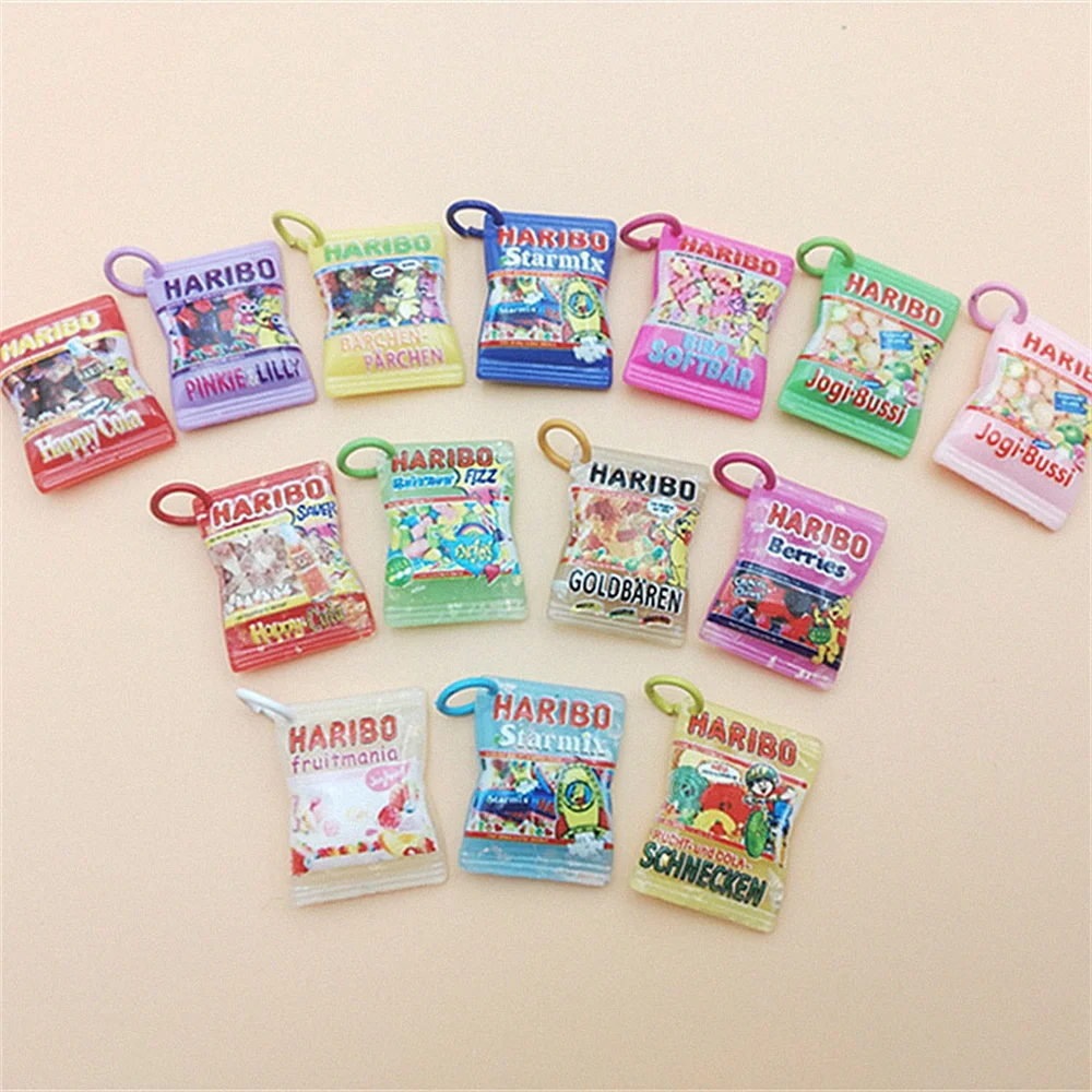 

10Pcs Resin Square Candy Pendant Bag Car Keyring Craft Decorative Bracelet Earring Charms DIY Handmade Accessory Jewelry Finding