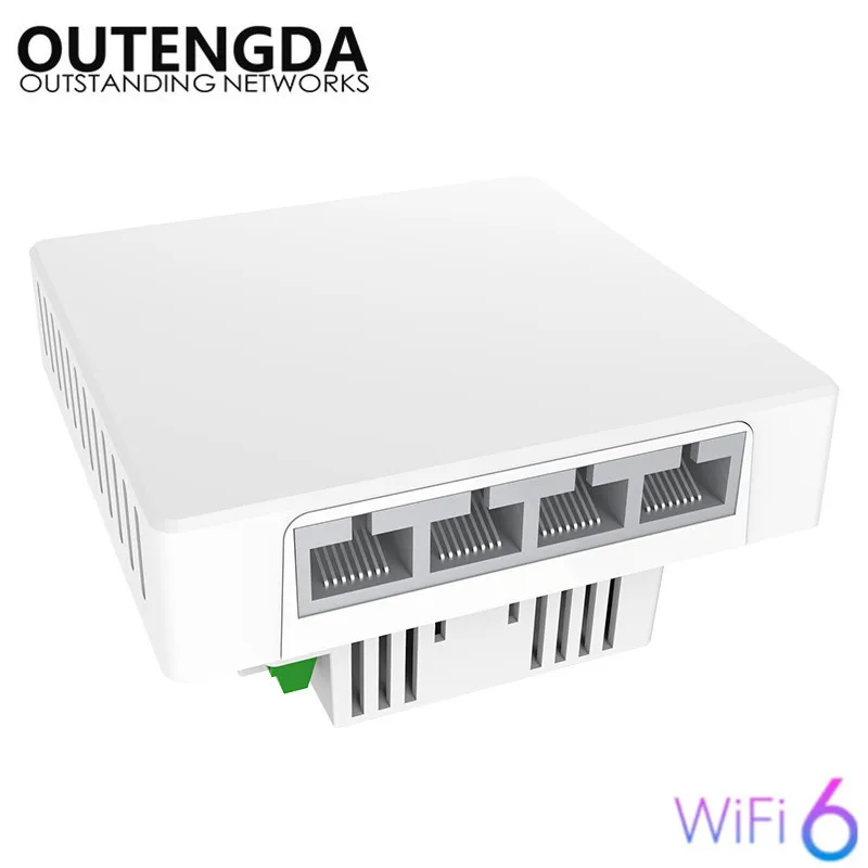 802.11ax Wifi6 In Wall Access Point With Gigabit Lan Support Poe Pwoer Indoor Soho Hotel Enterprise Multi-Port Embedded Router