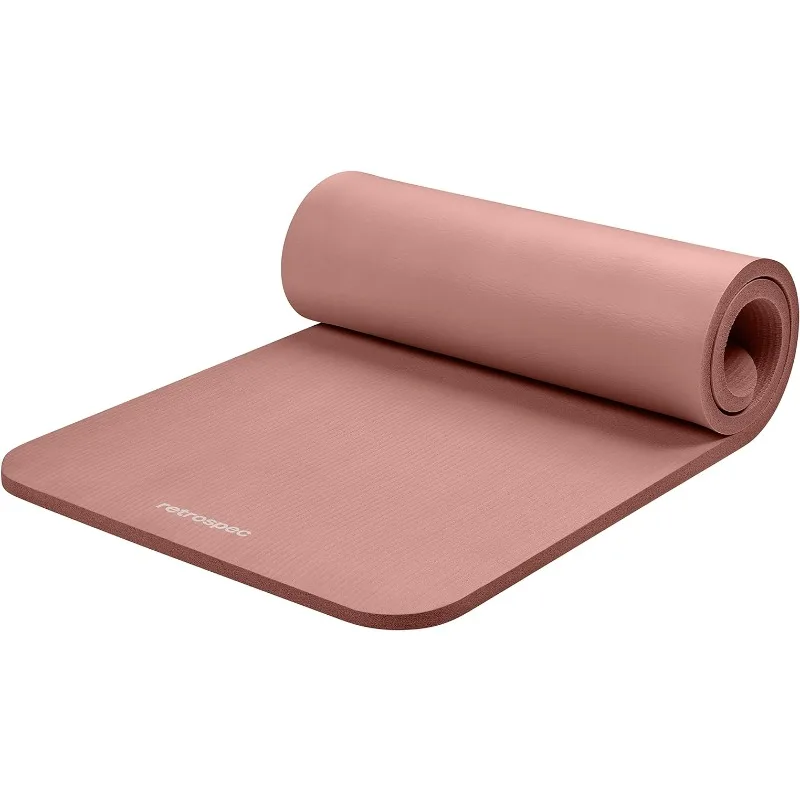 

Yoga Mat 1" Thick w/Nylon Strap for Men & Women - Non Slip Exercise Mat for Home Yoga, Pilates, Stretching,Workouts