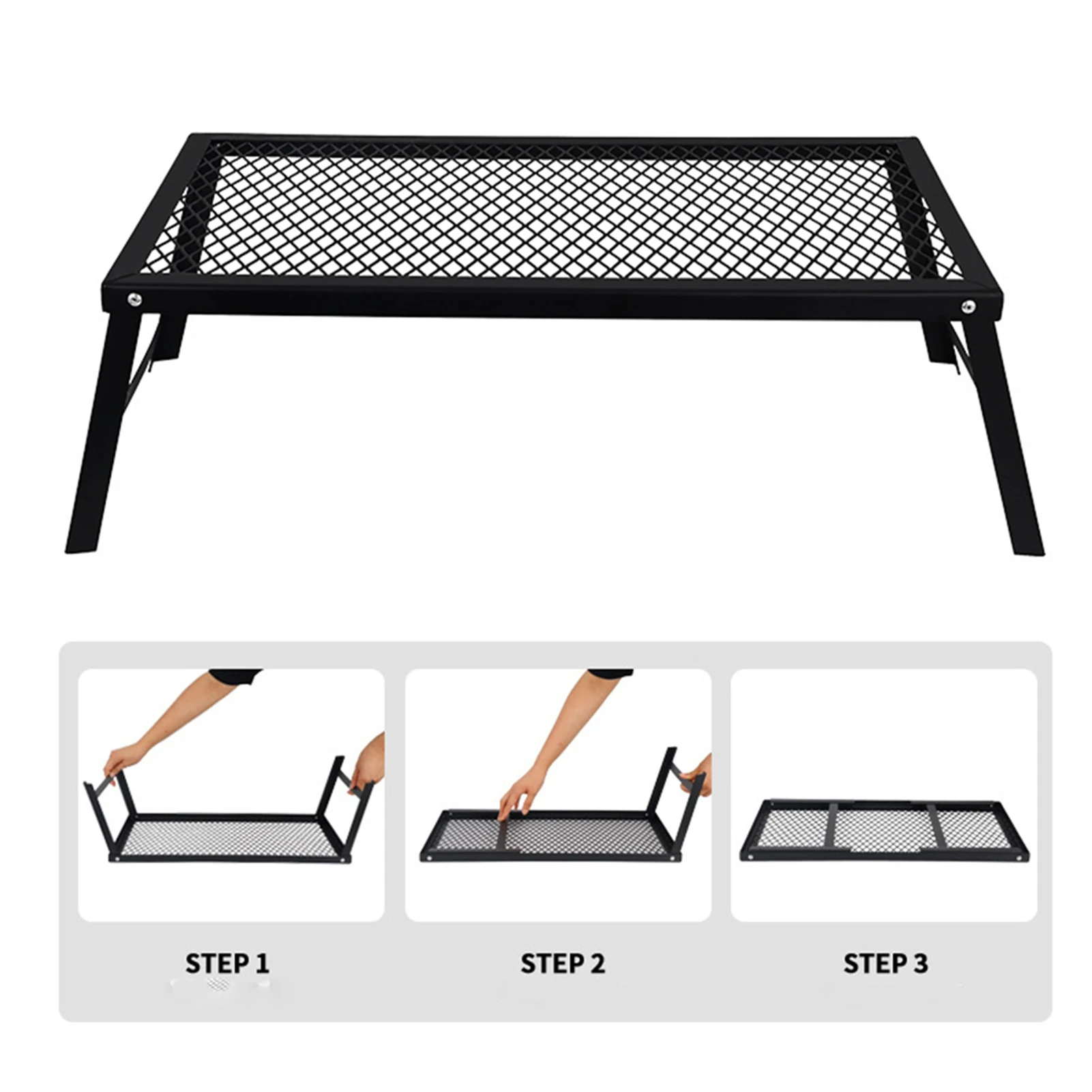 

Стол-гриль для кемпинга, легкий стол-гриль, переносные металлические столы для готовки, легкие металлические сетчатые столы для готовки в с...