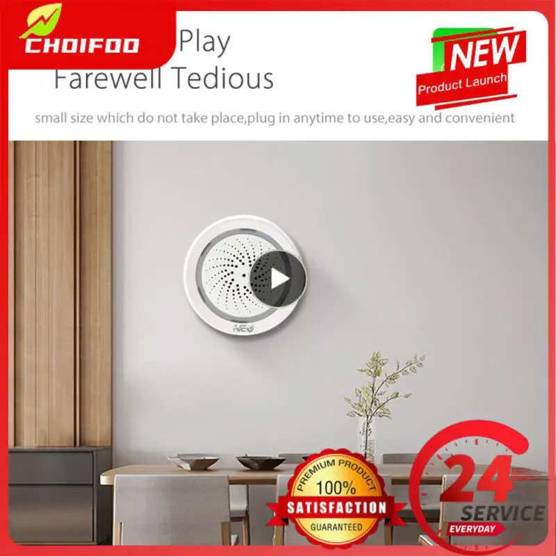 

1~8PCS Tuya Wireless WiFi Siren Alarm Sensor Sound Light Alert Smart Life Siren Compatible With Alexa Google Home For Home